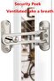 Interior door lock silver with 7 screws reinforced metal security. - 2