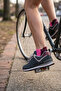 2-Piece Black/Fuchsia Unisex Seamless Flexible Lightweight Anatomical Booties Cycling Socks - Premium - 7