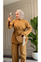 6488 - Stylish Comfortable Russian Linen Cotton Soft Fabric Women's Top and Bottom Set - 7