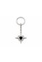 Black Detailed Star Figured Metal Keychain – Stylish and Elegant Bag Accessory - 3