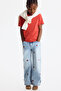 Wide Leg Jeans Baskılı - 3