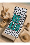 Black and White Dalmatian Spotted Typographic Patterned 70X150 Beach Towel - Cotton Bath Towel - 5