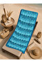Blue Mermaid Scale Patterned 70X150 Beach Towel - Cotton Bath Towel - 5