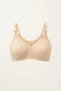 Women's Skin Color Cotton Wire-Free Sponge-Free Gathering Seamless Non-Marking Bra + Sleep Band as a Gift - 6