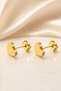 Gold Tone Heart Stud Earrings for Women – Minimalist Love Heart Earrings, Small Polished Everyday Fashion Jewelry - 6