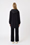 Hooded Zipper Detailed Textured Black Suit 1893 - 6