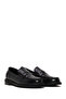 Women's Black Leather Masculine Loafer Af140003Da - 2