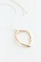 Abstract Metal Pendant Necklace Gold - 3