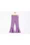 Spanish Long Trousers Bow Girl's Extra Flexible Twill Luxury Leggings - 2