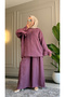 6579 - Stylish and Comfortable Olivia Jacquard Soft Viscose Fabric Loose Women's Set - 2