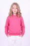 Girl's Basic Plain Kangaroo Pocket Hooded Sweatshirt - 2