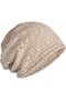Hand-crocheted women's summer hat beige one size.
