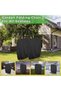 Folding sun lounger cover, Oxford cloth fabric, windproof, UV resistant, and waterproof, suitable for garden chairs. chair (black - (2-pack)) - 4