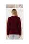 Women's Plush Fuzzy Knitwear Sweater Crew Neck Long Sleeve Soft Knitted Sweater - 3