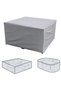 Garden Furniture Cover - 210D Oxford Cloth Table Waterproof Windproof Suitable for Patio Silver - 2