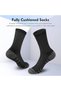 6-Pair Sports Socks - Men's Shoes Soccer Non-Slip Tennis Black Fitness Compression Suitable for Most - 2