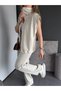 Women's Cream Poplin Detailed Zippered Vest Cotton Modal Double Sports Set