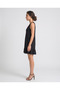 Women's Black V-Neck Sleeveless Skirt with Ruffles Comfortable Fit Viscose Elastane Fabric Dress - 7