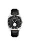 Men's Stainless Steel Watch, Black Leather Band | Trnda45mm