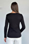 Black Crew Neck Basic Blouse - 4