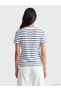 Lcw Everyday Blue Crew Neck Striped Women's T-Shirt - 4