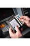 محفظة جلدية نحيفة بجيب أمامي، تصميم بسيط، حماية من تقنية RFID، حجم متوسط - 7