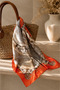 Royal Chain Orange Digital Patterned Scarf - 3