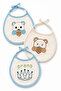 Newborn Baby 3-Piece Bib Set 100% Cotton Embroidered Soft Baby Bib - 3