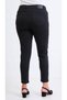 Women's Black Plus Size High Waist Skinny Leg Black 5 Pocket Jean Pants - 5