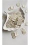 30 Grams 25 mm Light Cream Mango Sequins Guipure Jewelry Fabric Bandana Mesh Beanie Bag Sequin Pearlescent Shiny Sequin Beads - Color: Light Cream - 2