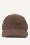 Men's Text Embroidered Suede Cap Hat D5484Ax26Wn - 5