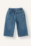 100% Cotton Wide Leg Elastic Waist Lace-Up Jean Trousers Baby Girl H7103A526Au