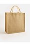 Women Beige Printed Jute Shopping Bag - 3