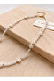 Flower and Faux Pearl Beaded Necklace - 2