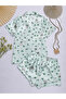 Multi-Color Bear and Heart Print Shirt and Shorts Pajama Set - 5