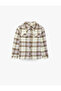 Pocketed Loose Fit Long Sleeve Plaid Lumberjack Shirt Jacket - 4