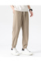 Men Solid Cuffed Joggers with Side Pocket
