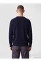 Xside Navy Blue Crew Neck Men's Knitwear Sweater - 4