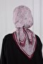 Hexagonal Patterned Soft Scarf Burgundy - 4