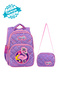 Licensed Lilac Flamingo Patterned Embossed Primary School Backpack and Lunchbox - 2