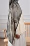 Antique Floral Patterned Soft Shawl Khaki - 4