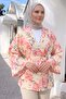 Floral Patterned Kimono Y0167 - Powder - 3