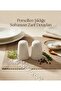 Por Land Porcelain White 2-Piece Salt and Pepper Shaker Set 7 cm |   Stylish and Elegant Spice Rack Set |   Tableware Presentation Accessory - 4