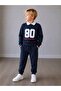 Boys' 80 Printed 2-Ply Cotton 6-14 Years Old Top and Bottom 2-Piece Set - 3