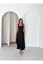 Women's Strappy Sleeveless Square Neckline Slit Linen-Like Appearance Backless Adjustable Maxi Long Casual Dress Kk1200 - 5