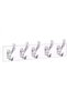 Silicone 5-Armed Transparent Adhesive Hanger Bx40