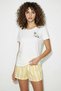 Women's Cotton Handcrafted Summer Embroidery Detailed Premium Design T-Shirt White - 4
