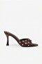 Women's Polka Dot Pointed Toe Slippers Bitter Brown - 2