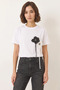 Women's Short Sleeve Cotton T-Shirt with Accessories White