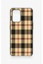 Oppo-A74 Compatible Cream Plaid Patterned Silicone Case - 2